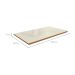 Tampo para Mesa de Jantar Kepp Vidro Off White e Canela 160 cm