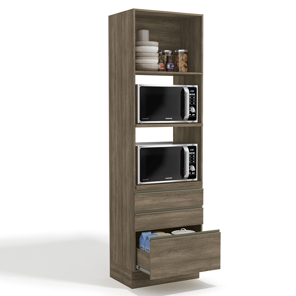Torre Quente 2 Fornos 240x70 cm 2P 3G MDP Maxxi G750 Nogal Kappesberg