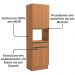 Torre Quente 240x70 cm 4P 1G MDP Maxxi G751 Canela Kappesberg