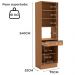 Torre Quente 240x70 cm 4P 1G MDP Maxxi G751 Canela Verde Kappesberg