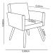 Kit 2 Poltronas Lisboa Decorativa Suede Bege Kasa Sofá