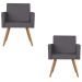 Kit 2 Poltronas Nina Decorativa Suede Cinza Kasa Sofá