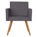 Kit 2 Poltronas Nina Decorativa Suede Cinza Kasa Sofá