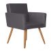 Kit 2 Poltronas Nina Decorativa Suede Cinza Kasa Sofá