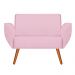 Namoradeira Jolly Decorativa Exclusiva Suede Rosa Bebê Kasa Sofá