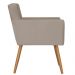 Poltrona Lisboa com Puff Decorativo Bali Suede Creme Kasa Sofá