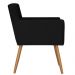 Poltrona Nina Decorativa Suede Preto Kasa Sofá