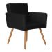 Poltrona Nina Decorativa Suede Preto Kasa Sofá