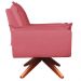 Poltrona Opala Base Giratória com Puff Amamentação Suede Rosa Goiaba Kasa Sofá