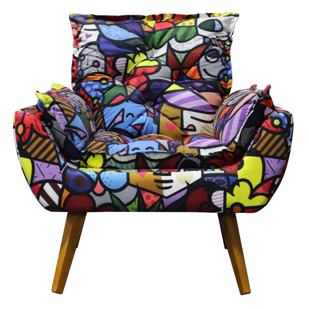 Poltrona Opala Decorativa Romero Brito Exclusiva Kasa Sofá