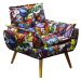 Poltrona Opala Decorativa Romero Brito Exclusiva Kasa Sofá