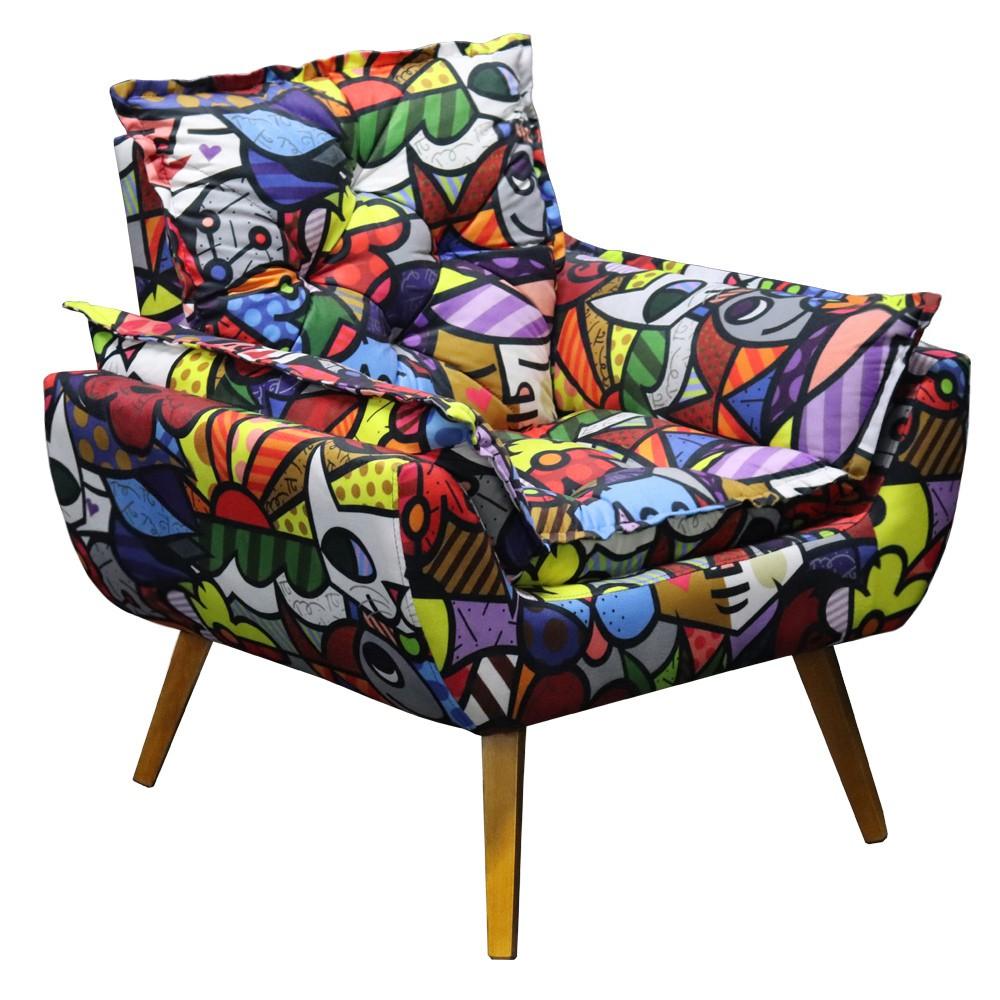 Poltrona Opala Decorativa Romero Brito Exclusiva Kasa Sofá