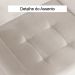 Poltrona Vitória com Puff Bali Decorativo Suede Creme Kasa Sofá