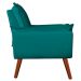 Poltrona com Puff Decorativo Opala Suede Azul Kasa Sofá