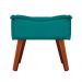 Poltrona com Puff Decorativo Opala Suede Azul Kasa Sofá
