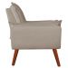 Poltrona com Puff Decorativo Opala Suede Creme Kasa Sofá