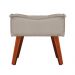 Poltrona com Puff Decorativo Opala Suede Creme Kasa Sofá