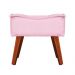 Poltrona com Puff Decorativo Opala Suede Rosa Bebê Kasa Sofá