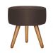 Puff Bali Decorativo Suede Marrom Kasa Sofá