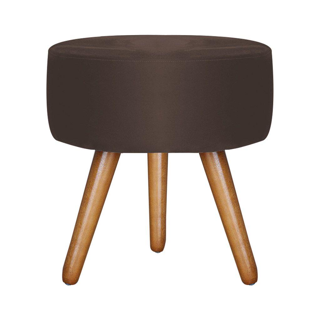 Puff Bali Decorativo Suede Marrom Kasa Sofá