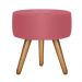 Puff Bali Decorativo Suede Rosa Goiaba Kasa Sofá