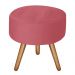 Puff Bali Decorativo Suede Rosa Goiaba Kasa Sofá