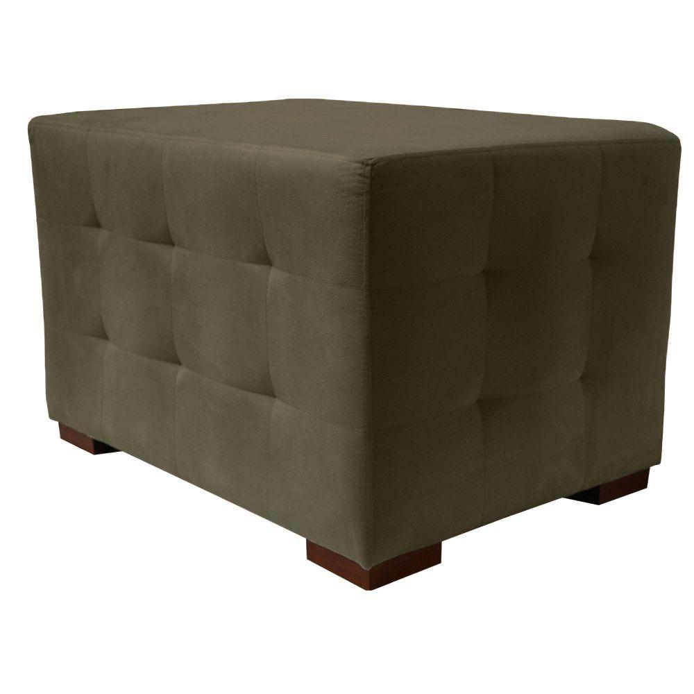 Puff Cuba Decorativo Suede Castor 50x70 Kasa Sofá