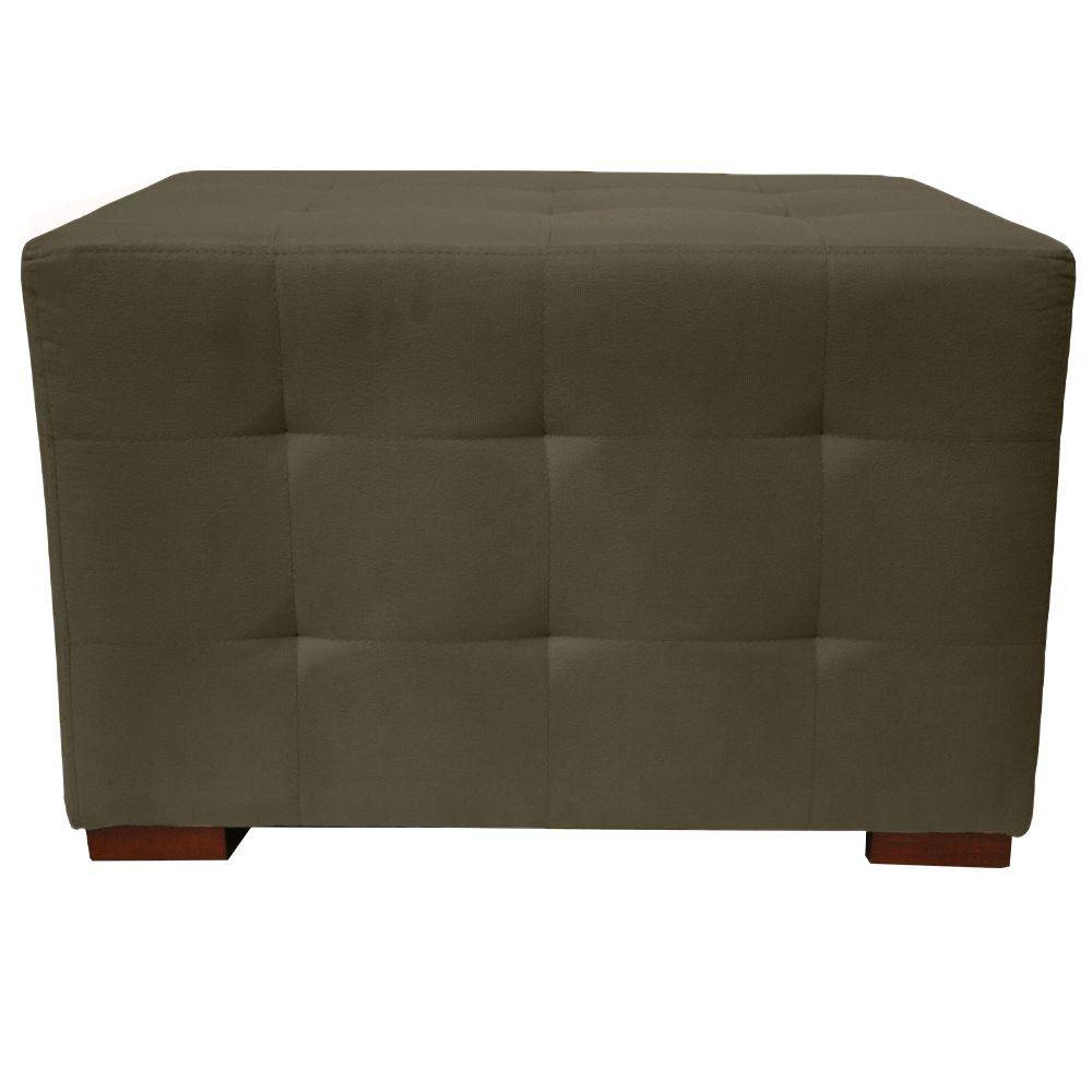 Puff Cuba Decorativo Suede Castor 50x70 Kasa Sofá