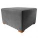 Puff Cuba Especial Decorativo Suede Cinza 80x70 Kasa Sofá