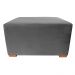 Puff Cuba Especial Decorativo Suede Cinza 80x70 Kasa Sofá