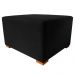 Puff Cuba Especial Decorativo Suede Preto 80x70 Kasa Sofá