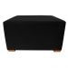 Puff Cuba Especial Decorativo Suede Preto 80x70 Kasa Sofá