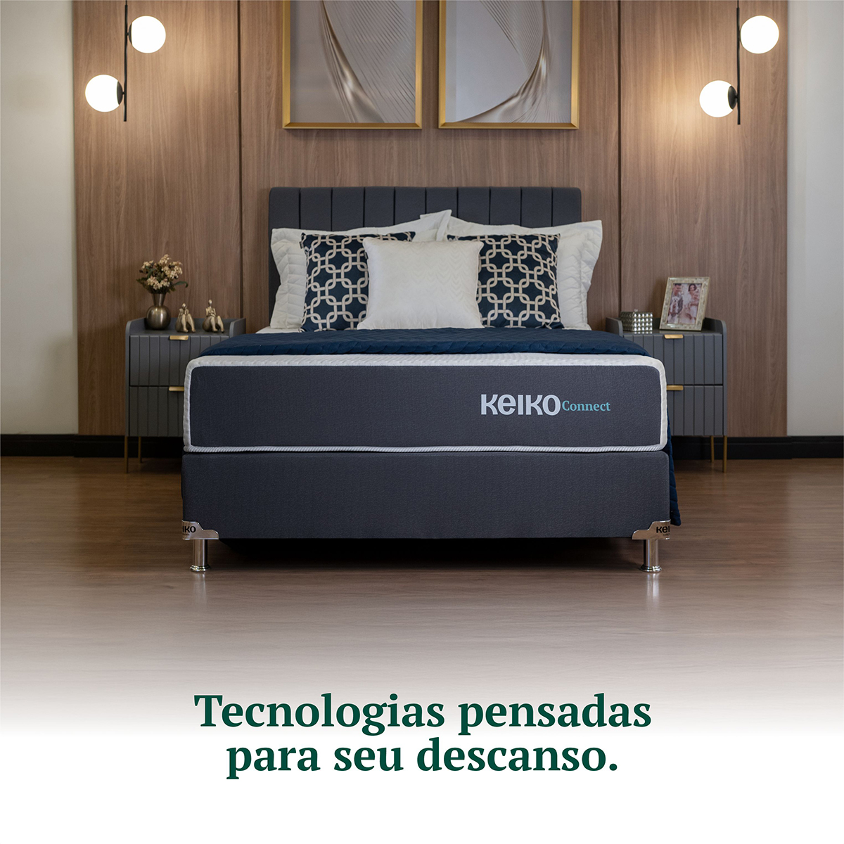 Colchão Casal D33 Connect Molas Ensacadas 25x138x188 Keiko Colchões