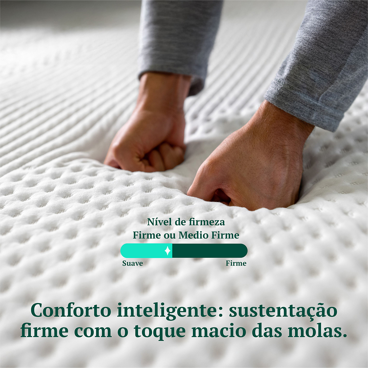 Colchão Queen Connect Com Molas D45 App De Massagem 25x158x198 Keiko