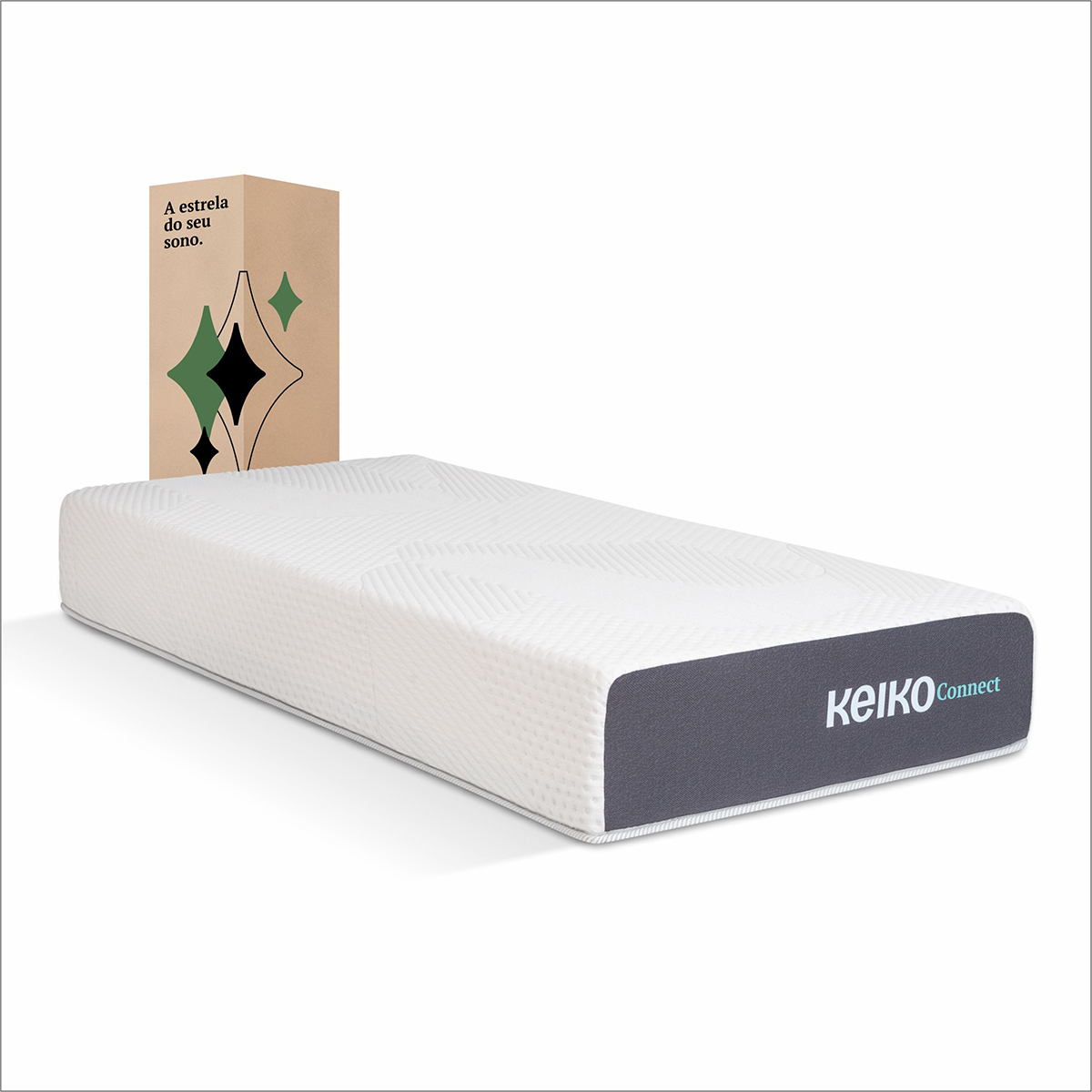 Colchão Solteiro Connect Com Molas D45 App De Massagem 25x88x188 Keiko