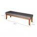 [OUTLET] Banco 2 Lugares Lucia Cinza e Castanho 100 cm