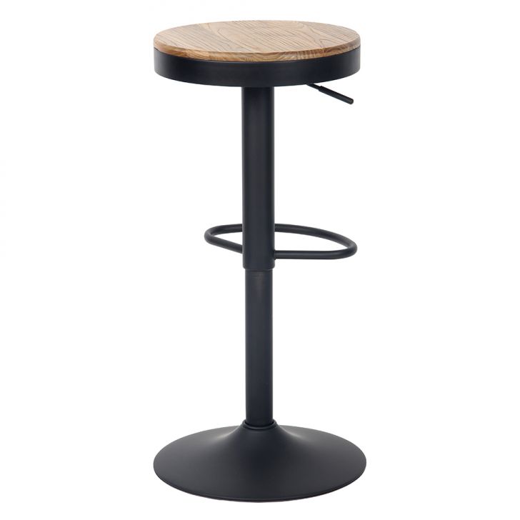 [OUTLET] Banqueta Giratória Bayonne Preta