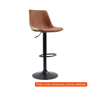 [OUTLET] Banqueta Giratória Harbor Marrom