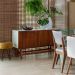 [OUTLET] Buffet Barra Madeira Maciça 3 PT Amêndoa e Branco