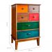 [OUTLET] Cômoda Colors 6 GV Castanho e Colorido