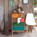 [OUTLET] Cômoda Colors 6 GV Castanho e Colorido