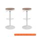 [OUTLET] Conjunto com 2 Banquetas Giratórias Bayonne Branco