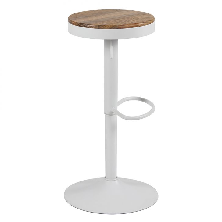 [OUTLET] Conjunto com 2 Banquetas Giratórias Bayonne Branco
