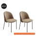 [OUTLET] Conjunto com 2 Cadeiras Margaret Bege e Café