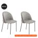 [OUTLET] Conjunto com 2 Cadeiras Margaret Cinza