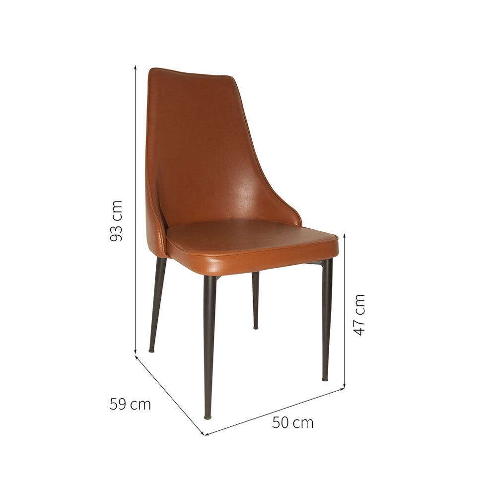 [OUTLET] Conjunto com 2 Cadeiras de Jantar Narah Corino Marrom