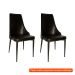 [OUTLET] Conjunto com 2 Cadeiras de Jantar Narah Corino Preto