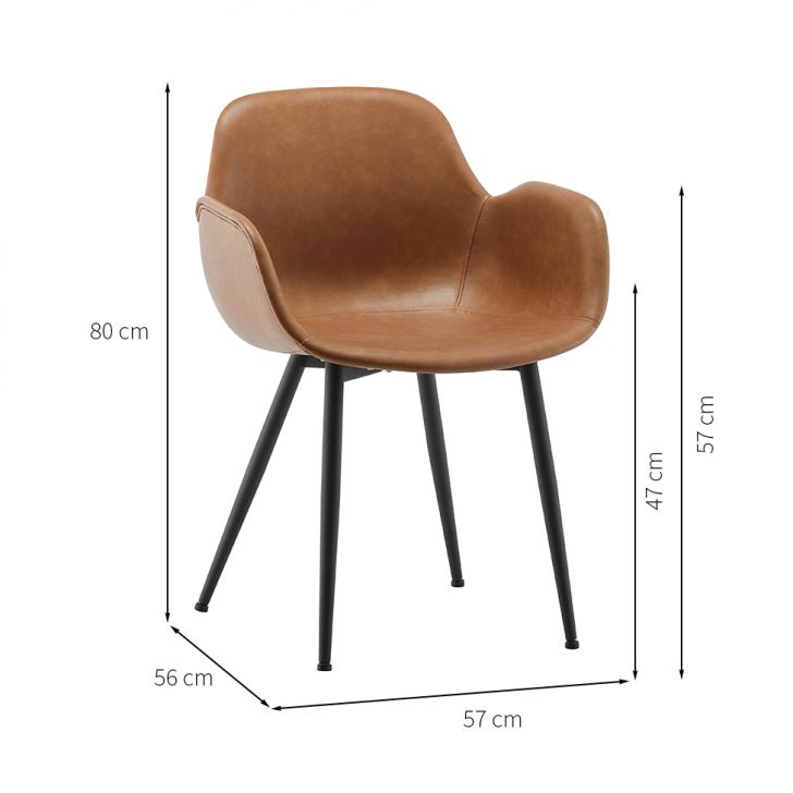 [OUTLET] Conjunto com 2 Poltronas Thalía Marrom