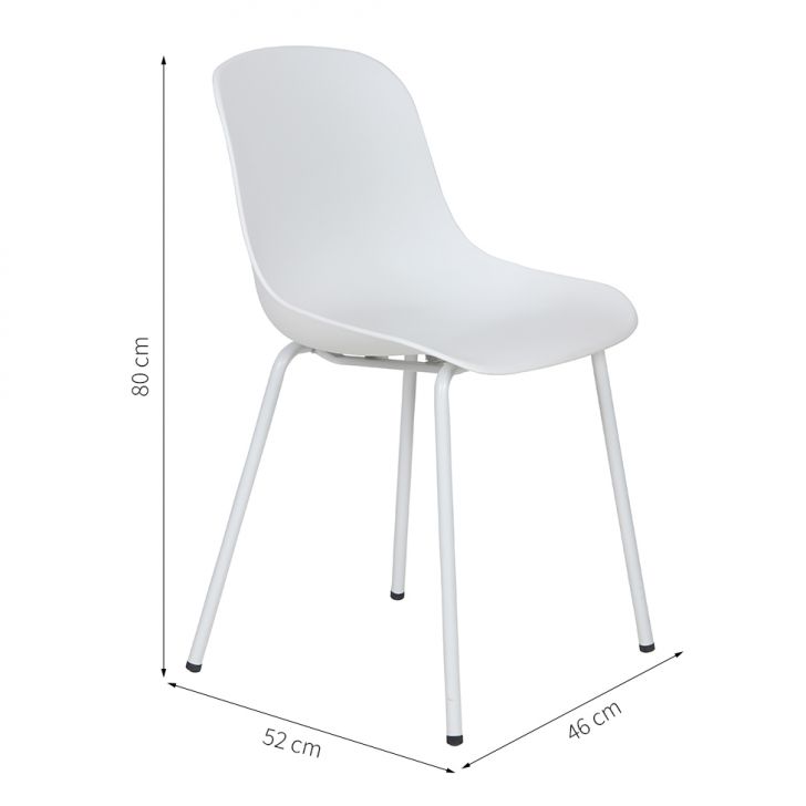 [OUTLET] Conjunto com 2 cadeiras Dijon Branco