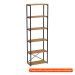[OUTLET] Estante Industrial Stanford Carvalho e Preta 60 cm